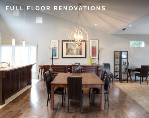 full floor renovation in burlington home