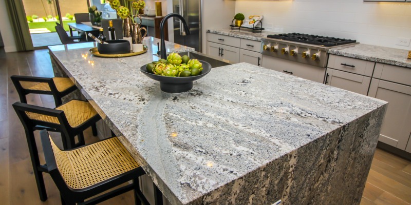 Dark marble countertop